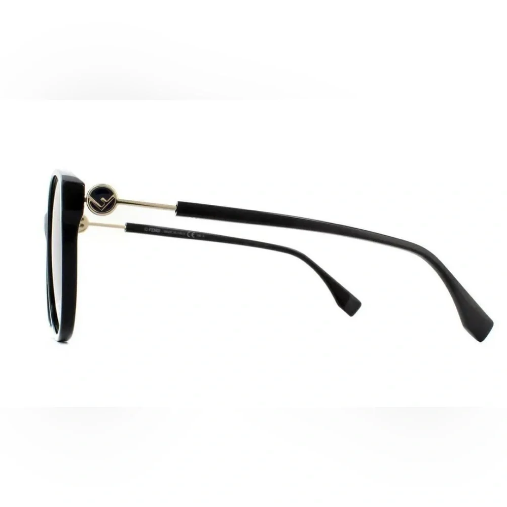 FENDI Sunglasses FF 0412/S 0807 90 Black Frame Grey Shaded Lenses 58mm BNWT